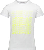 Geisha-t-shirt-white/neon yellow-summer 2020