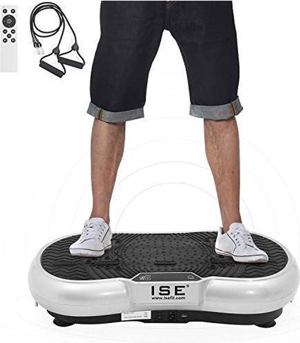 ISE RIGA SY-328-BS Trilplaat Fitness - Trilplatform - Geïntegreerde Bluetooth-luidspreker - Oscillerend - Groot oppervlak - USB-aansluiting - 99 snelheden - 5 programma's - Fitness en bodybuilding