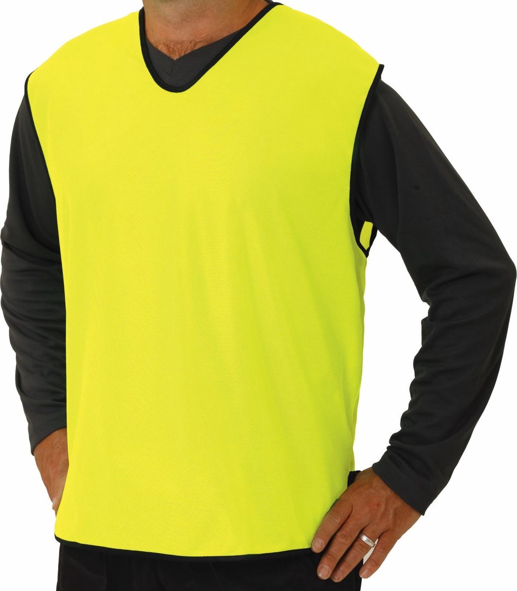10 x Pirotti mesh trainingsovergooier /  hesje - fluor geel - maat: small