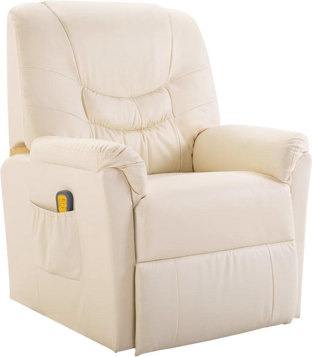 vidaXL - Massagefauteuil Tilano - crème