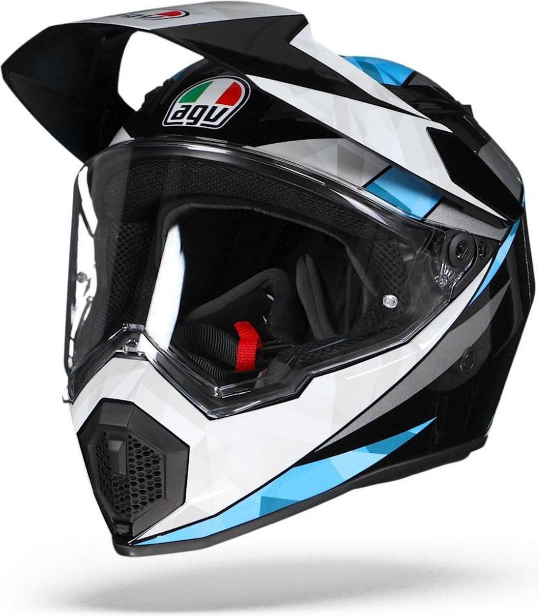 Agv AX9 North Zwart Wit Blauw Integraalhelm - Motorhelm - Maat XXL