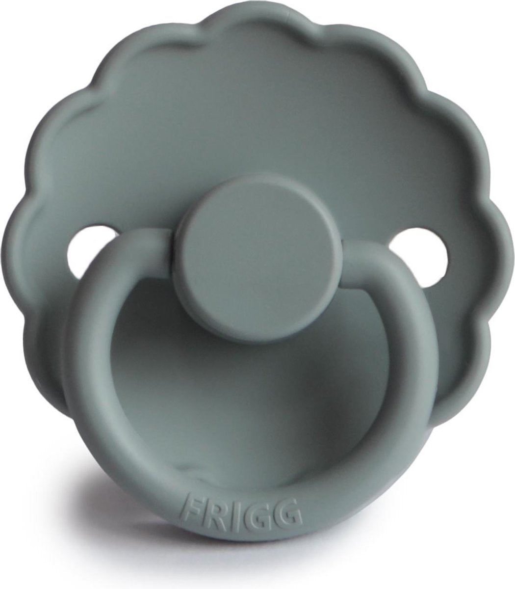 FRIGG Fopspeen Daisy maat 1 - 0-6 maanden - French Gray - Natuurrubber