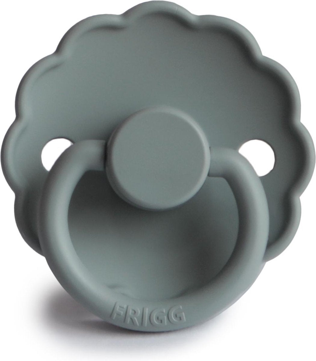 FRIGG Fopspeen Daisy maat 2 - 6-18 maanden - French Gray - Natuurrubber