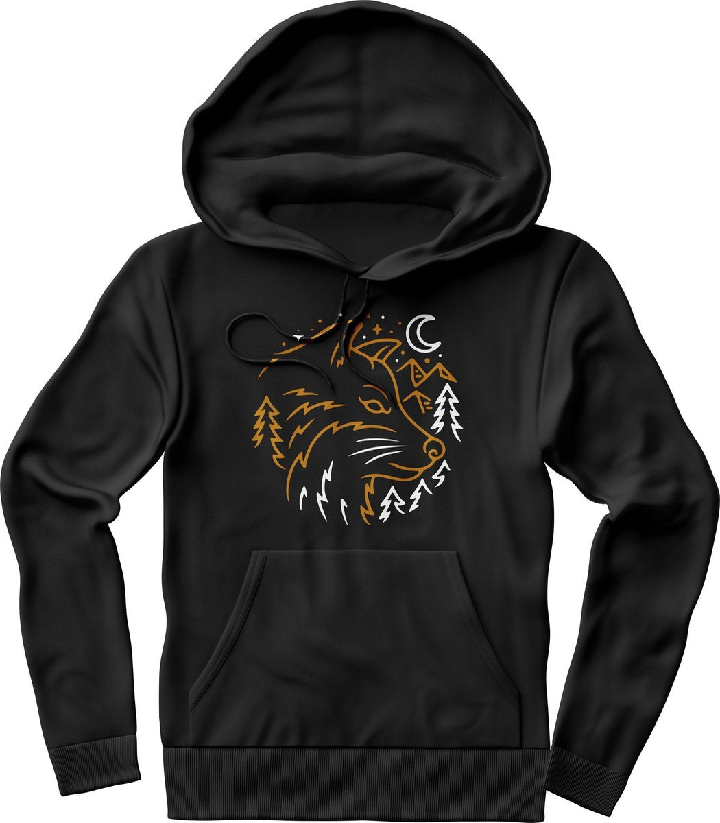 Wolf hoodie Heren – Wolven hoodie met capuchon Dames – Perfect  Wolfmerch sweater - Wolvenkop hoodie Cadeau – Dieren Hoodie  - Maat S