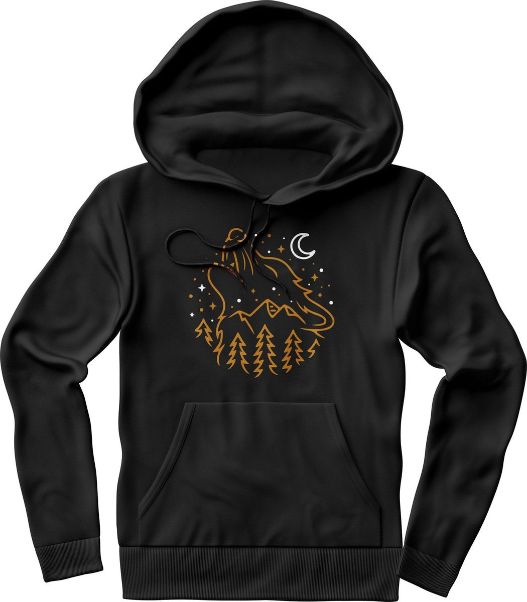 Wolf hoodie Heren – Wolven hoodie met capuchon Dames – Perfect  Wolfmerch sweater - Wolvenkop hoodie Cadeau – Dieren Hoodie  - Maat L