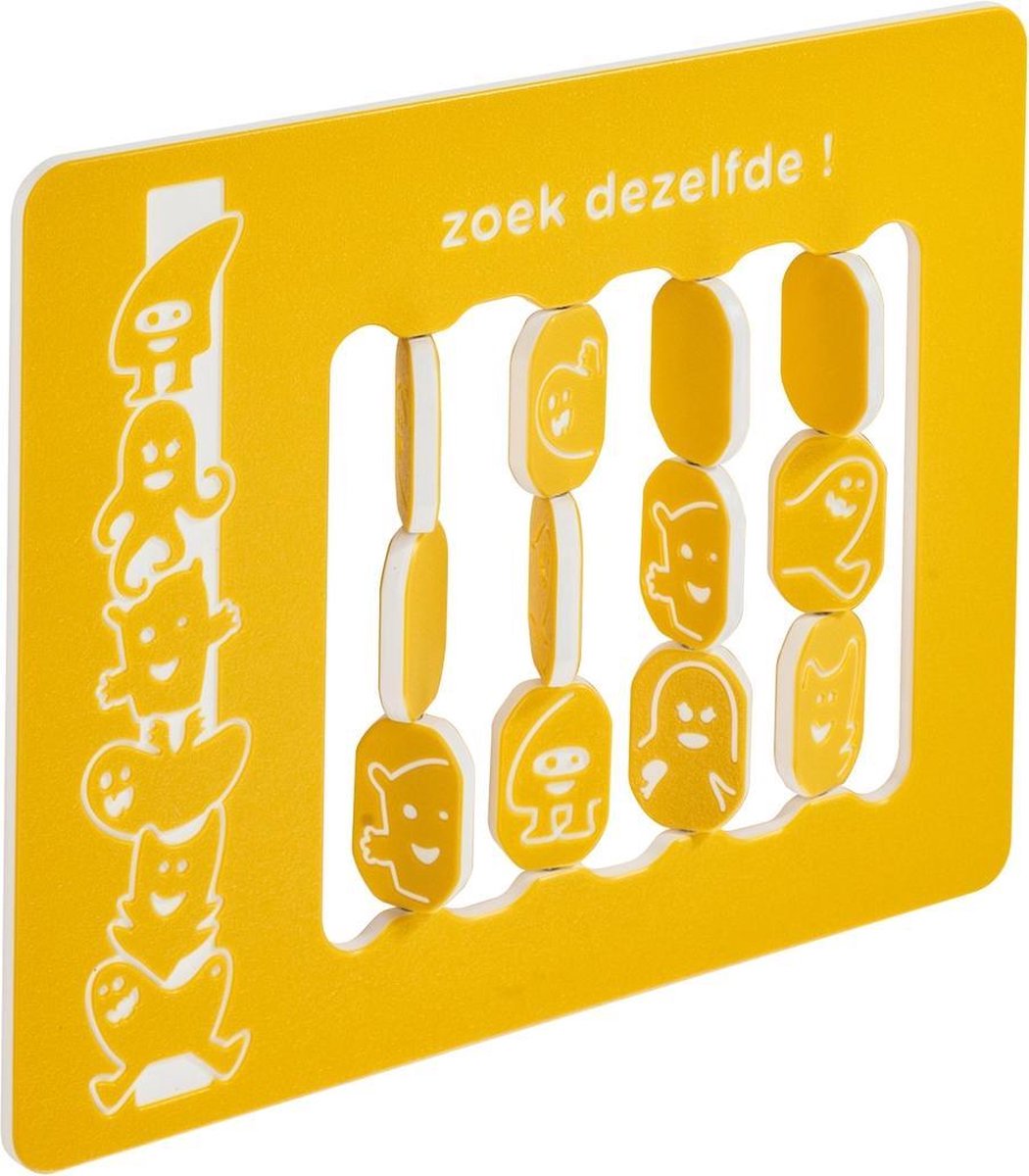 Speelpaneel 'zoek dezelfde' geel