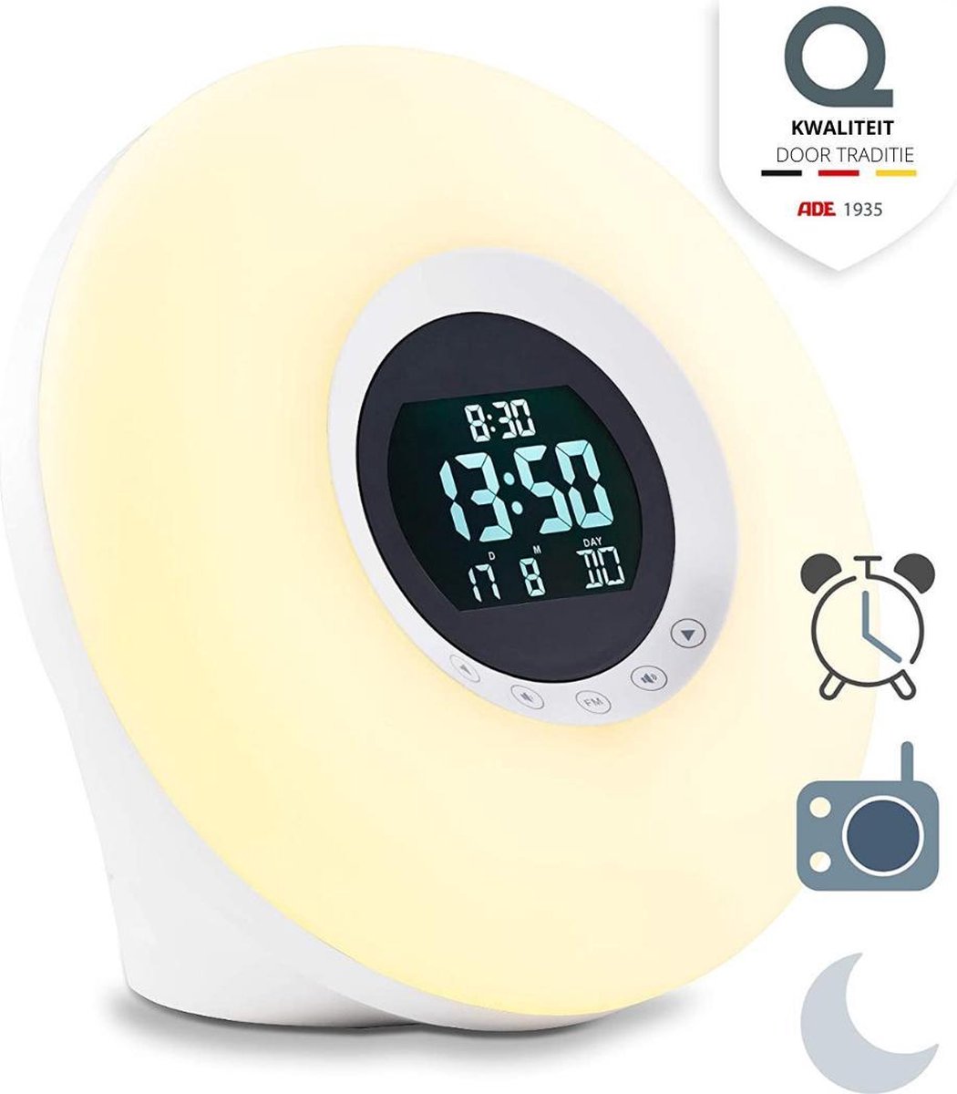 ADE® - Wake-Up Light - Wekkerradio met Dagaanduiding - Kinderwekker