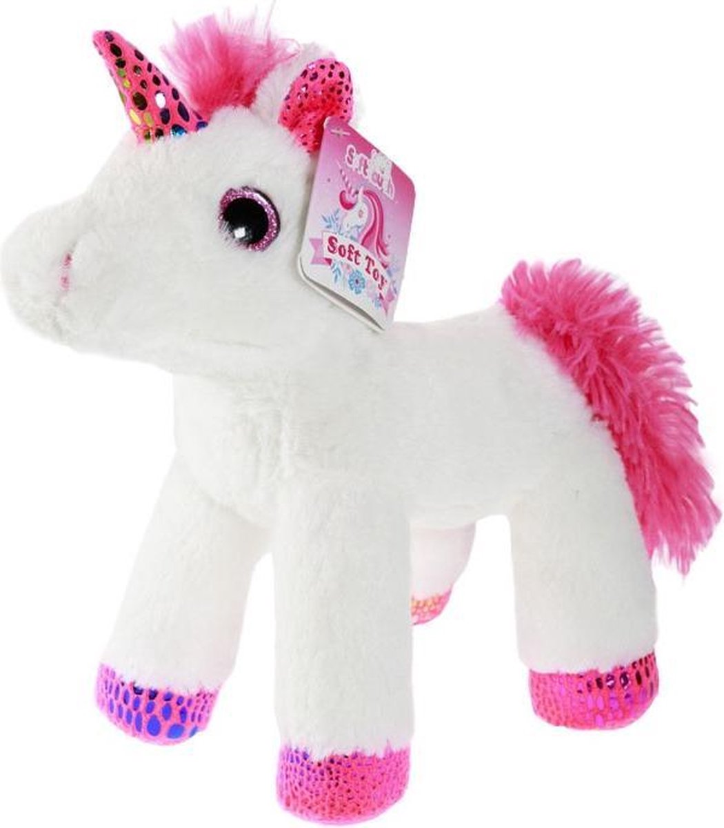 Soft Touch Eenhoorn Knuffel Wit 27 Cm