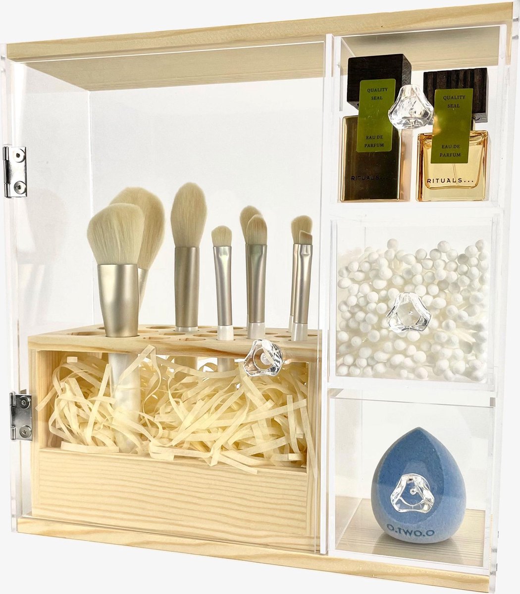 Make-up kwastenhouder Elena | Make-up organizer | Kwastenhouder | Cosmetica opbergdoos | Kwasten houder | Kwasten opbergen | Houder voor make-up kwasten | Kwasten organizer  | Brushes holder | Beautybox | Cosmetica organizer | Make-up organizer
