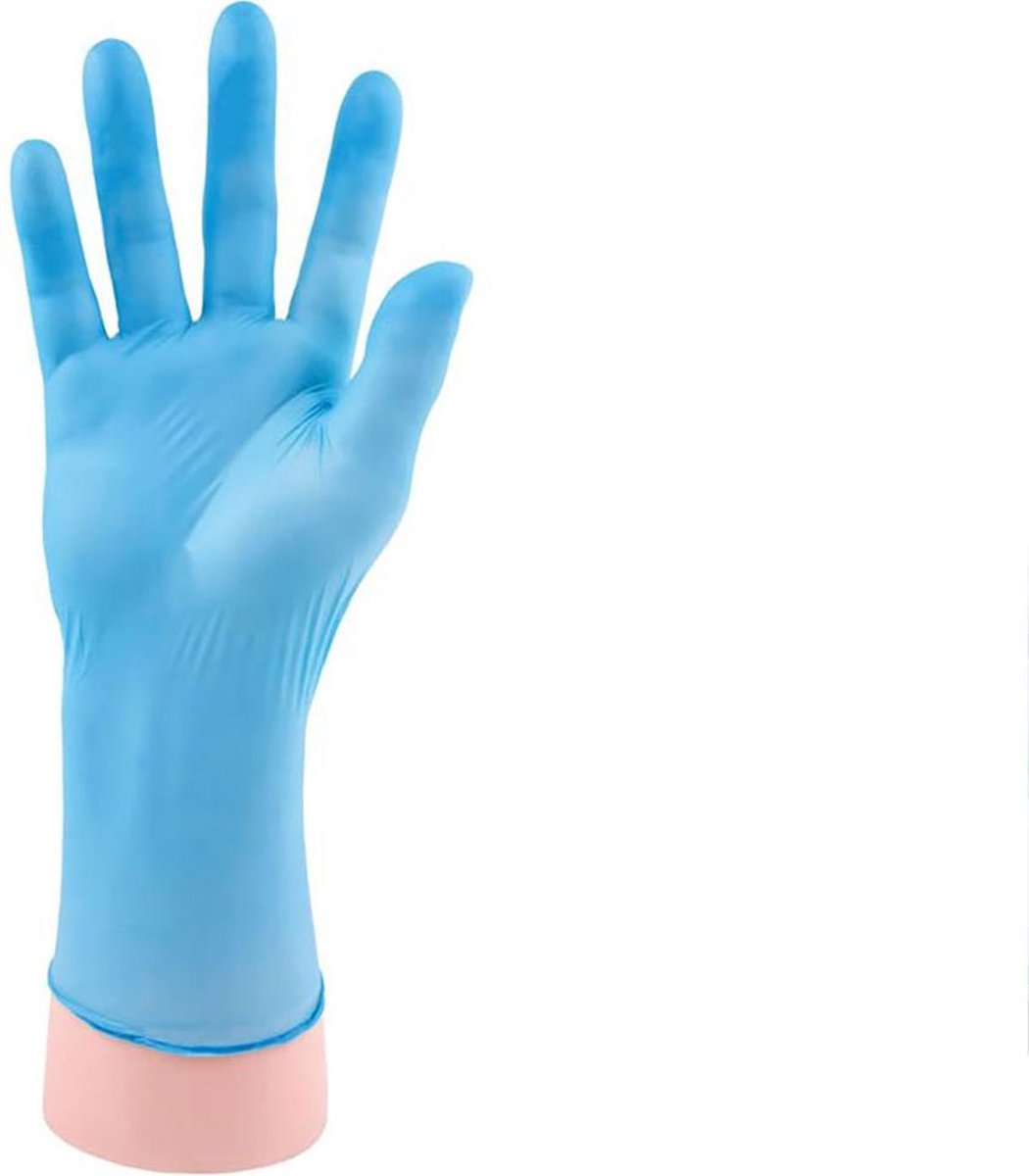 Qtop nitril wegwerp handschoenen latex-en poedervrij - zwart - maat M