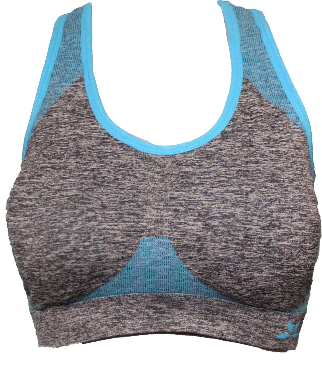 Sport bh maat L/XL Extra comfort Grijs L-blauw