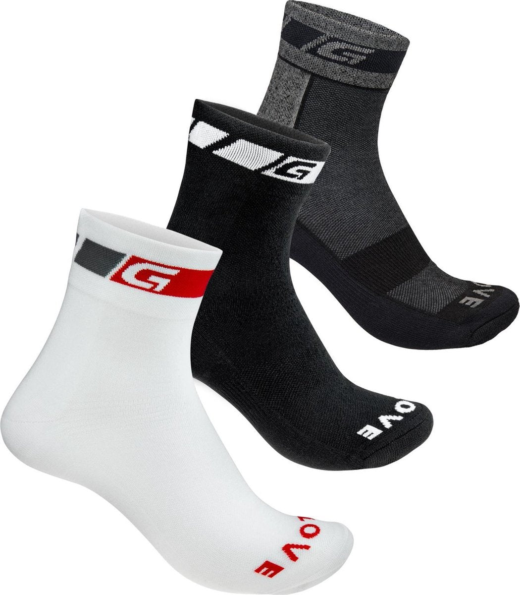 GripGrab All-season Socks 3PACK Fietssokken Unisex - Maat L