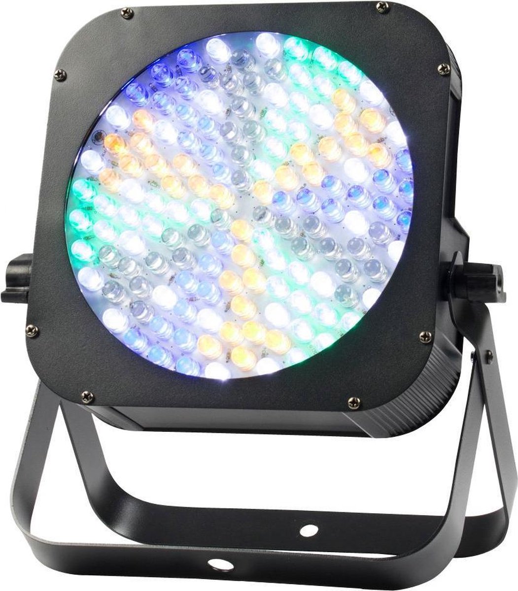 Een aantrekkelijke LED-spot voor weinig! De Ayra ComPar 1 is een RGBAW-spot met 144 LEDs. Werkt standalone
