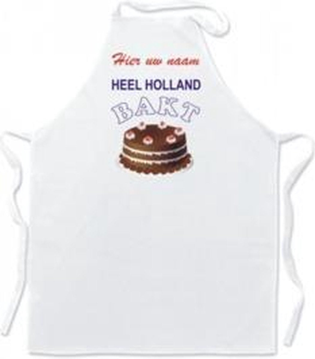 Mijncadeautje Heel Holland Bakt keukenschort met je voornaam