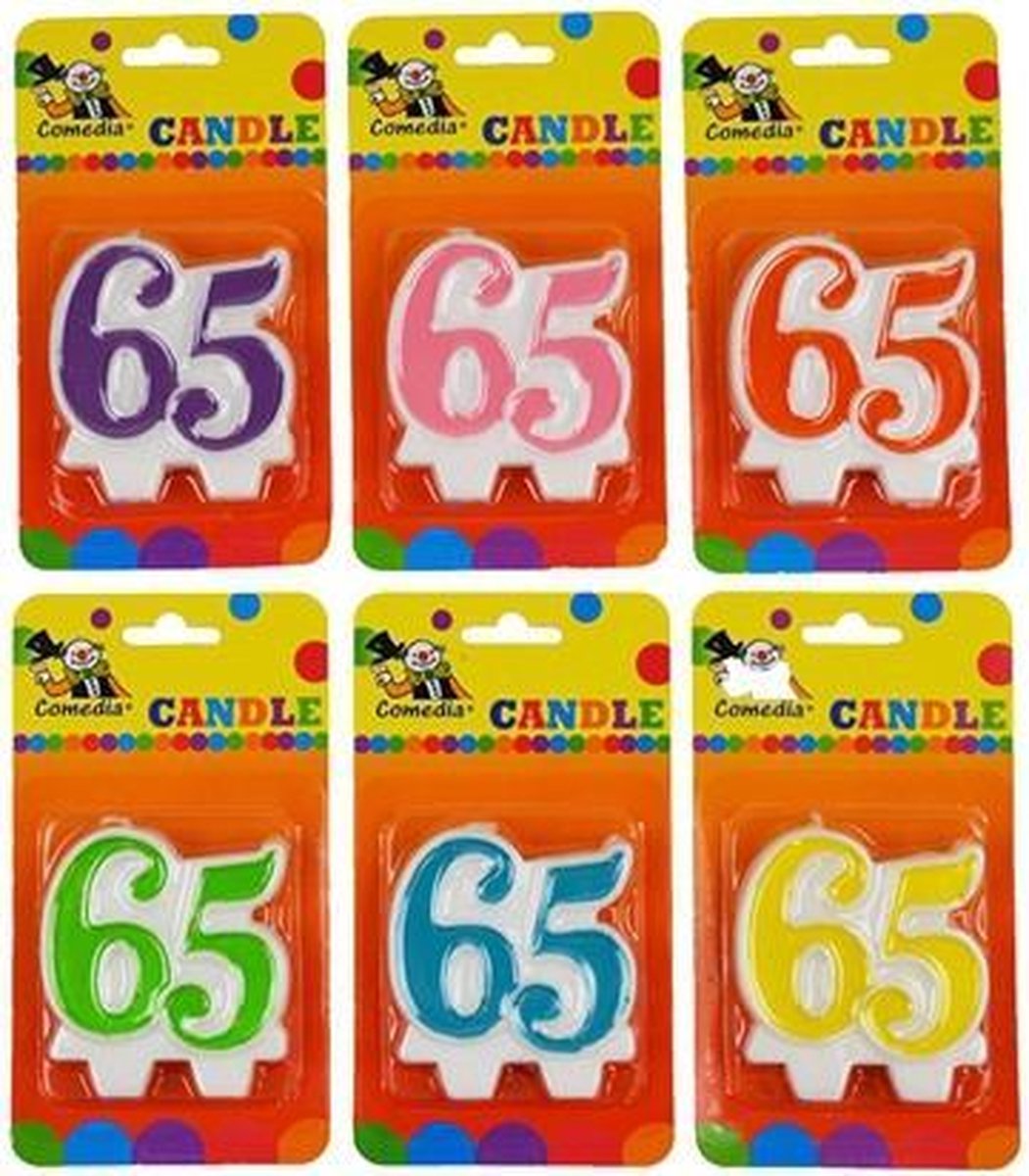 Cijferkaars 65 jaar  Paars