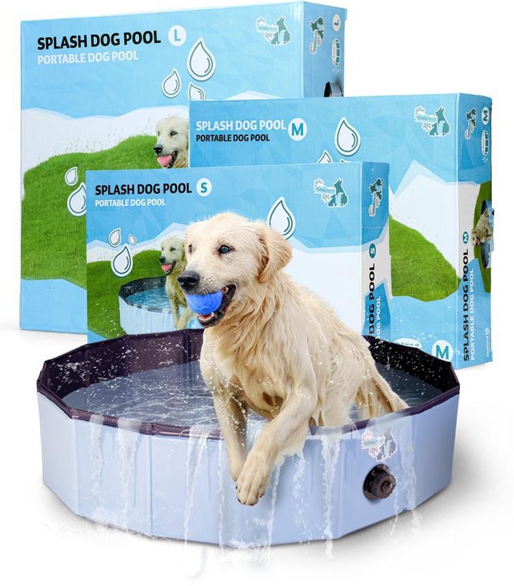 CoolPets Splash Dog Pool - Verkoelend zwembad voor honden - Spelenderwijs afkoelen - Verkrijgbaar in Small