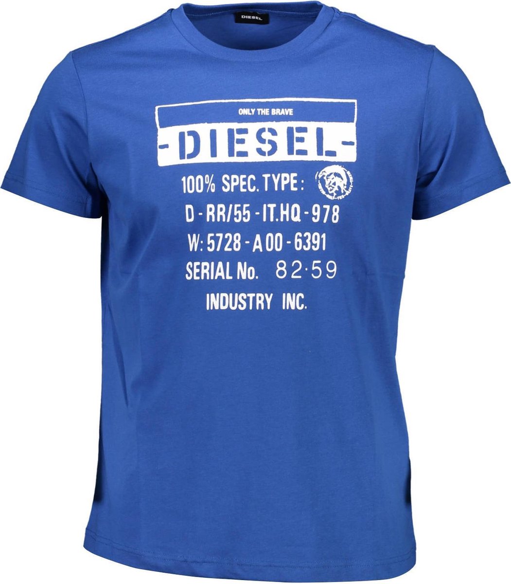 Diesel T-shirt Blauw 2XL Heren