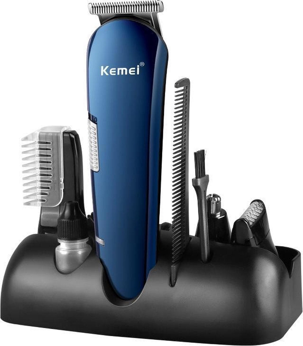 Kemei km-550 11-in-1 elektrische tondeuse Oplaadbaar draadloos scheerapparaat 100-240V