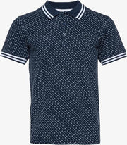 Unsigned heren polo met print - Blauw - Maat L