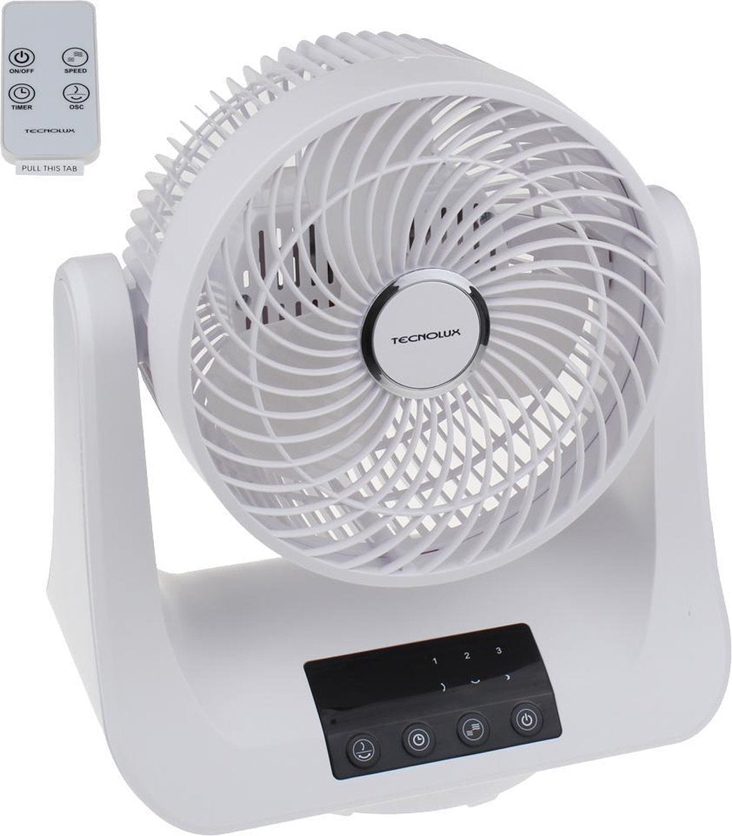 TECNOLUX - TAFELVENTILATOR - 25CM- wit - VTL25E3D