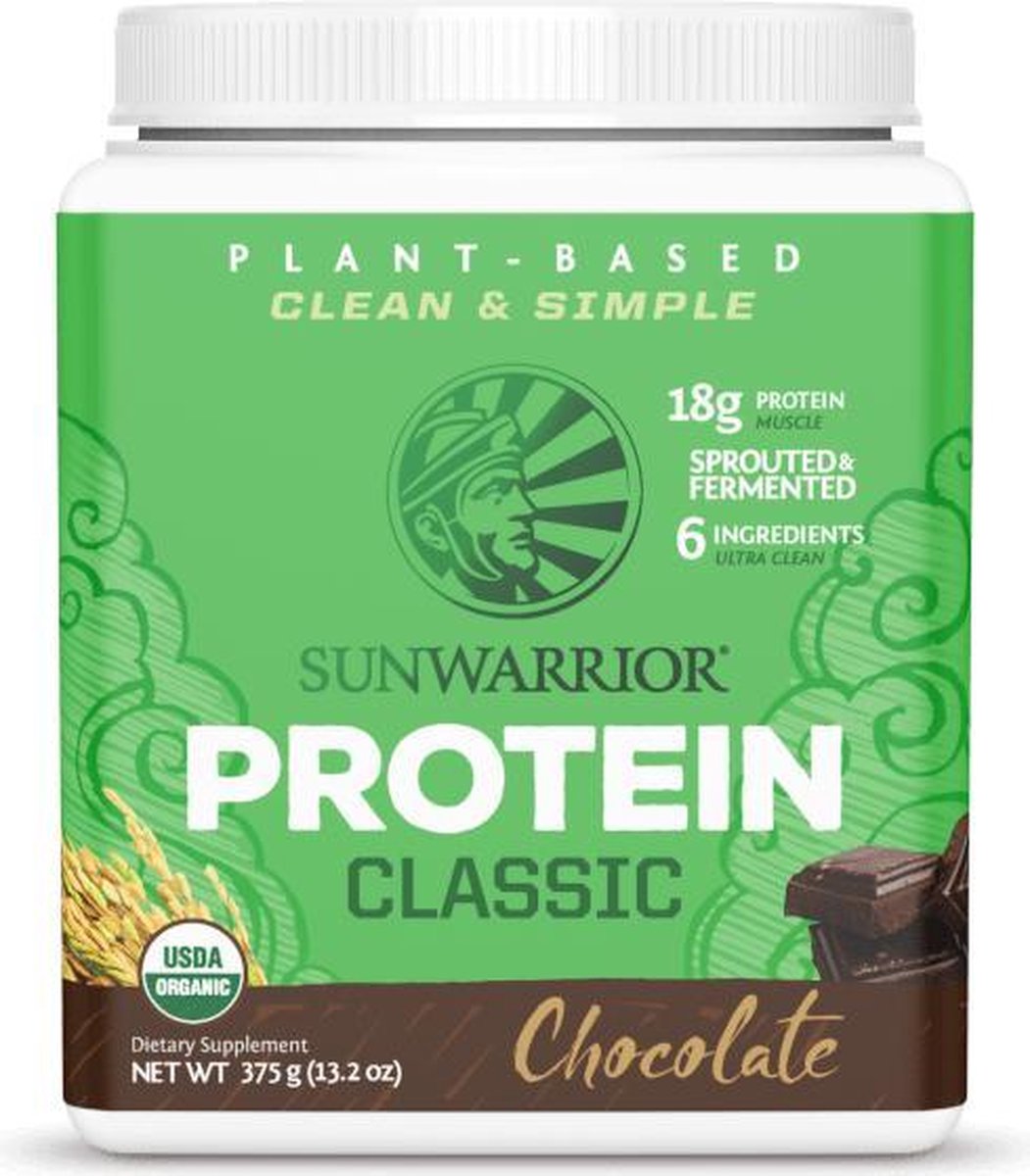 Sunwarrior Classic Proteïne Chocolade - 375 gram