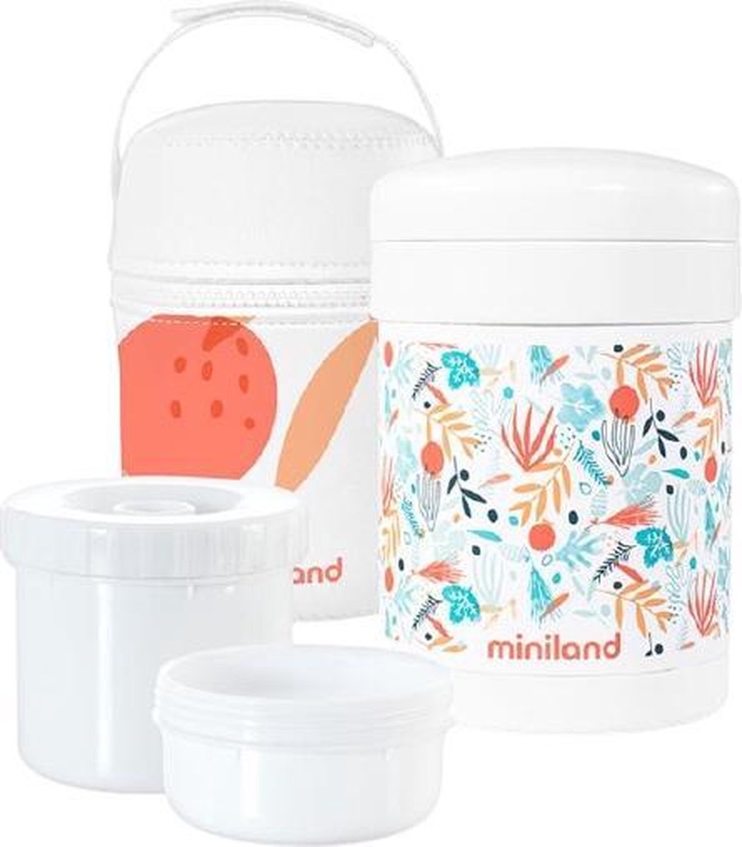Miniland Voedselcontainer Mediterraans 700 Ml Oranje 4-delig