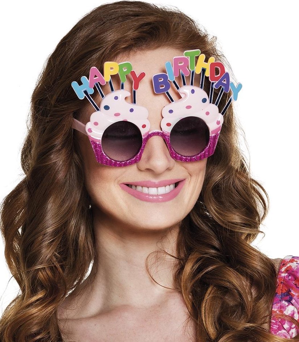 16 stuks: Bril - Happy Birthday