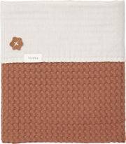 Koeka Wiegdeken wafel/flanel Antwerp - hazel/pebble 75x100cm