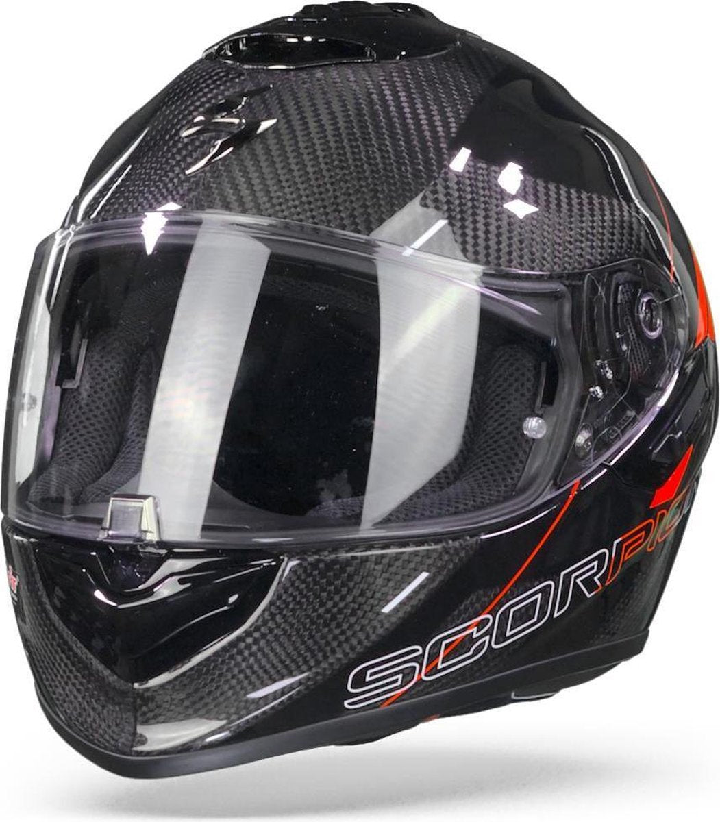 Scorpion EXO-1400 Carbon Air Drik Black Red Full Face Helmet S