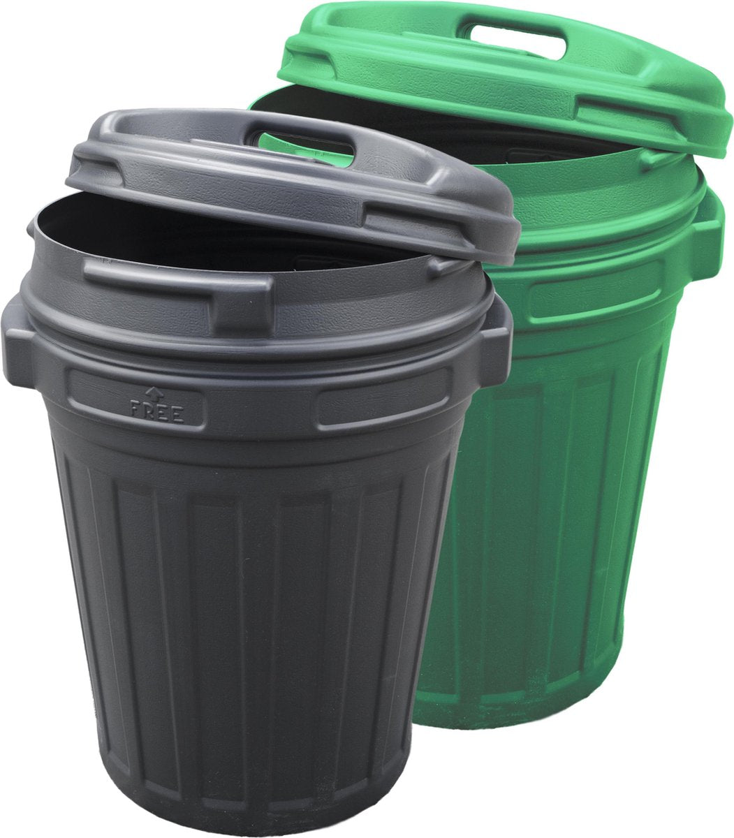 JUNAI Voerton Zwart - Voertonnen - Met draaisluiting - 70 Liter