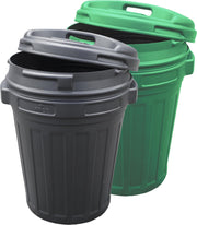 JUNAI Voerton Zwart - Voertonnen - Met draaisluiting - 70 Liter