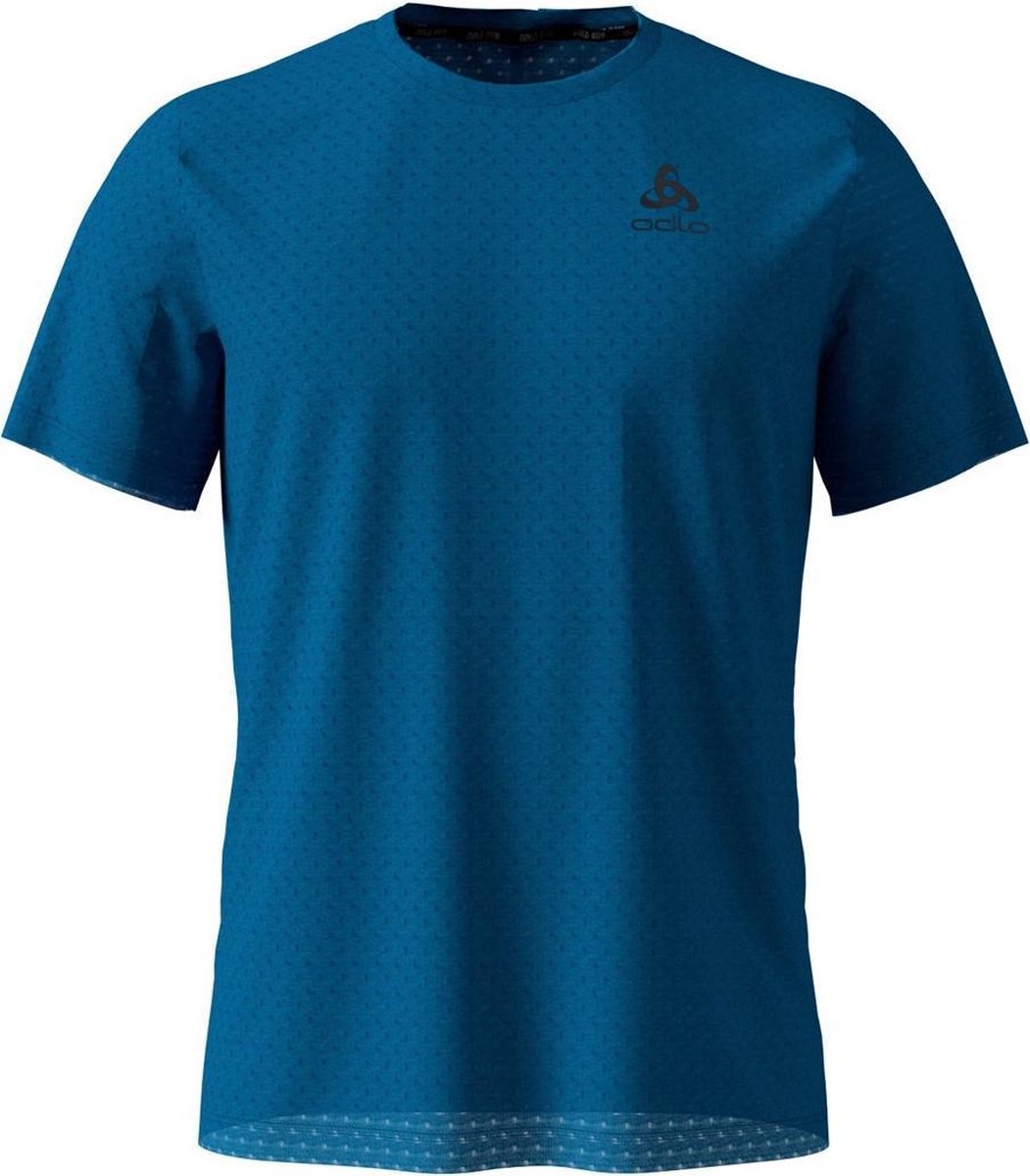 Odlo BL TOP Crew neck s/s MILLENNIUM Linencoo Mykonos Blue Melange - Maat L