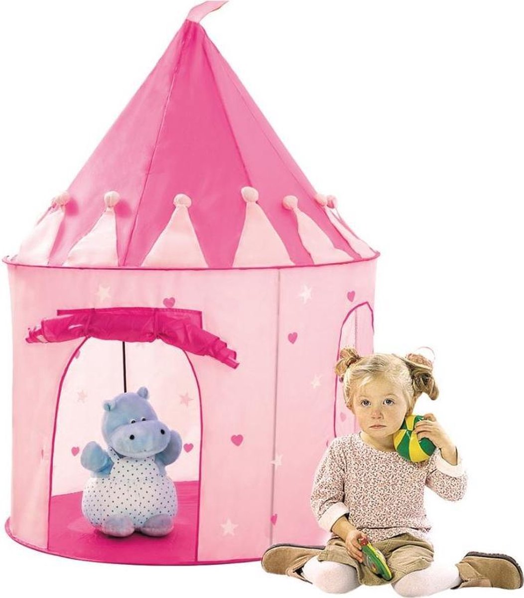 Bino Speeltent Kasteel Meisjes 105 X 125 Cm Polyester Roze