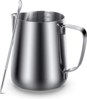 Qualitá Melkkan met Art Pen - Barista Melkkannetje - 350 ML - Melkopschuimkannen