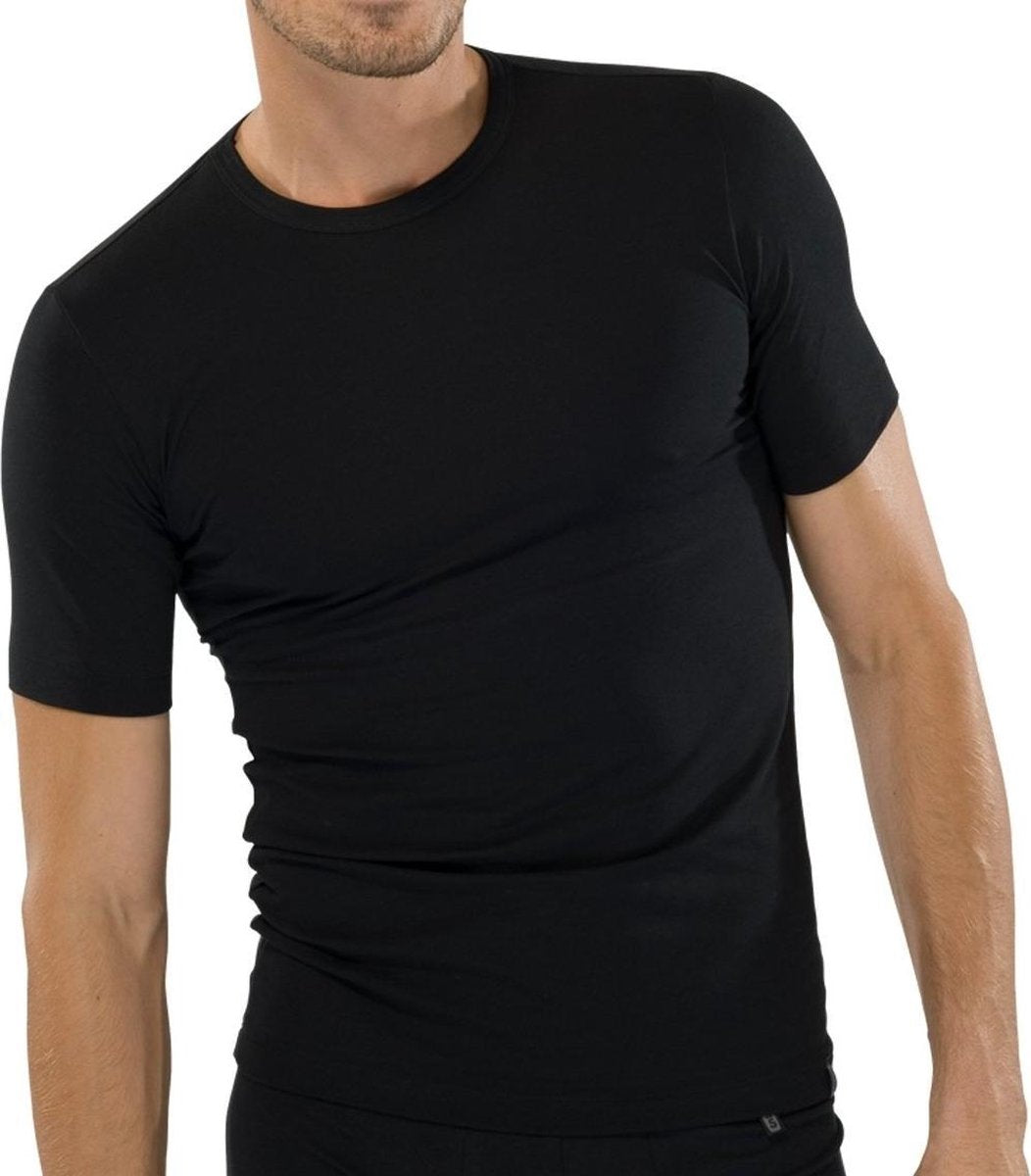 Schiesser 95/5 Heren Ondershirt - Zwart - Maat M