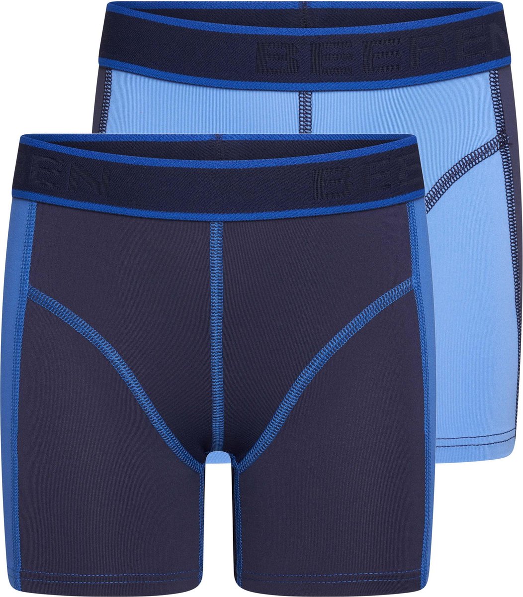Beeren 2-Pck Mix&Match J. Boxer Mix Blauw/D.Blauw 122/128
