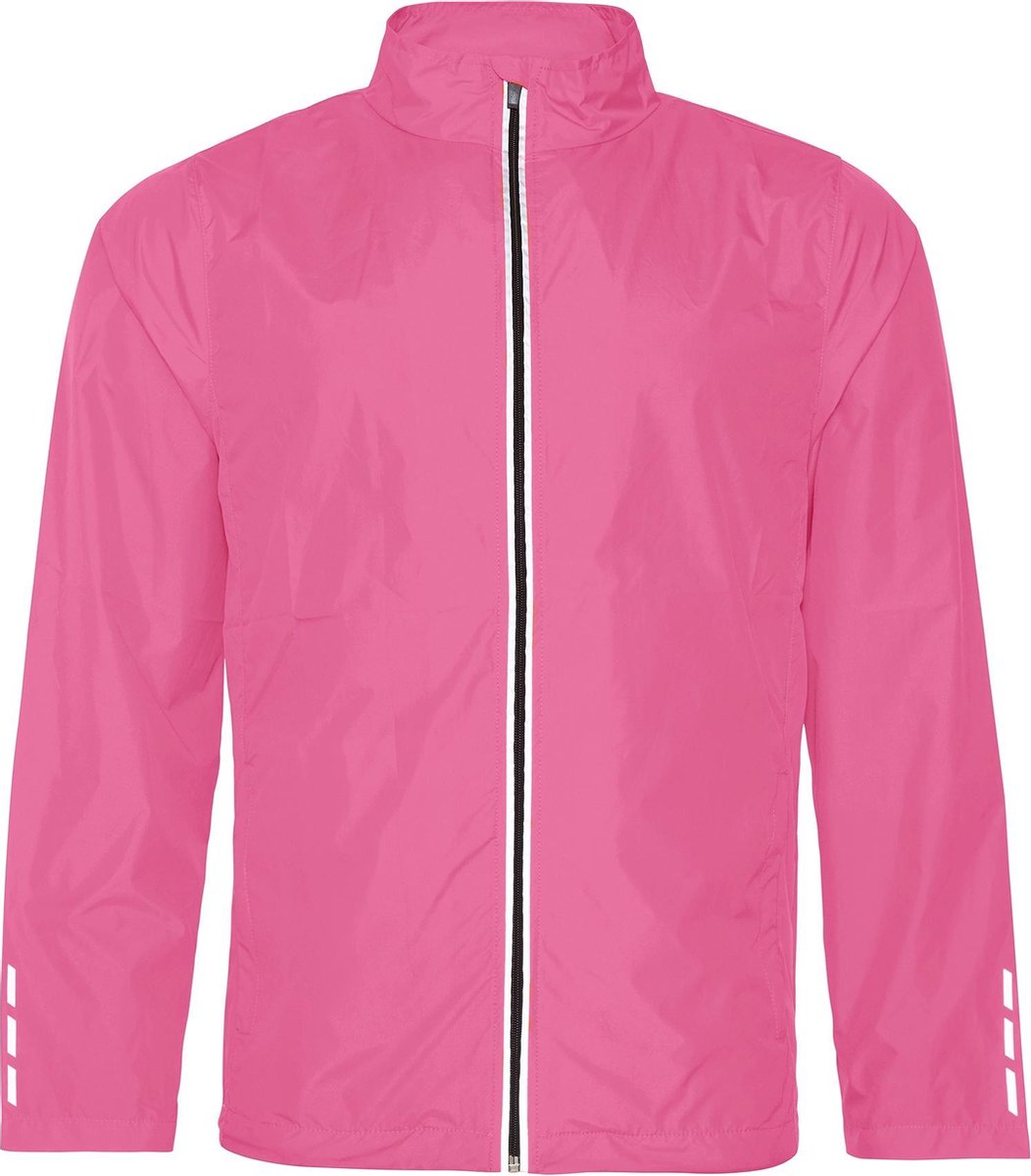 AWDis Gewoon Cool Volwassenen Unisex Douchebestendig Lopend Jasje (Elektrisch Roze)