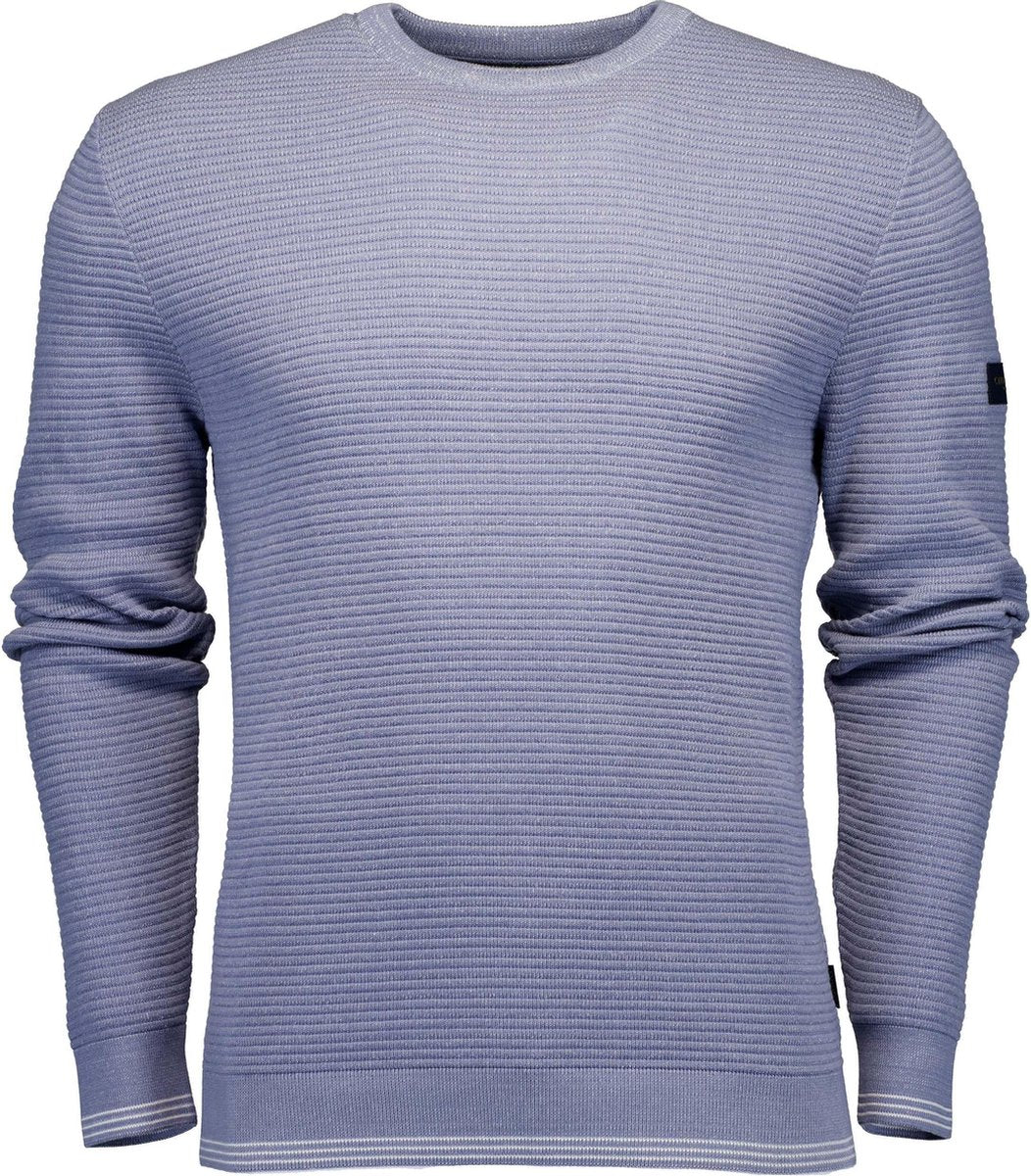 Cavallaro Napoli - Heren Trui - Graziano R-Neck Pullover - Lichtblauw - Maat XL