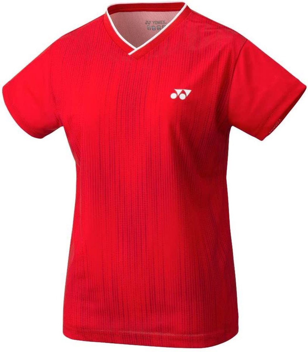 Yonex Sportshirt Crew Neck Dames Polyester Rood Mt L