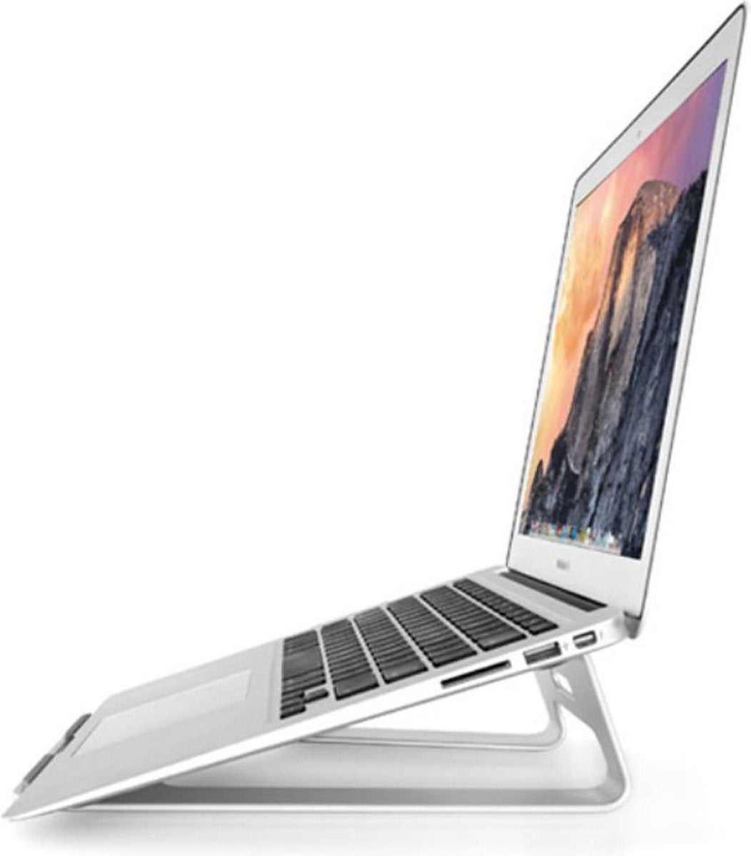 GadgetBay Universeel Aluminium Houder laptop Stand standaard  11-15 inch - Zilver