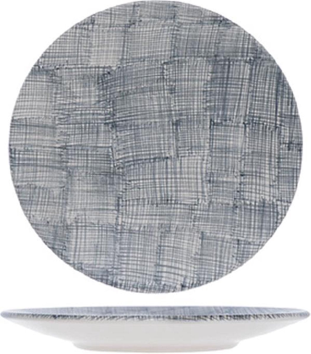 Crayon Ege Bord in Aardewerk -  D25 cm (set van 6)