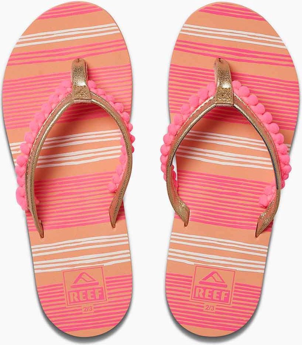Reef Slippers Kids Pom Pom Roze Maat:31/32 (US 13/1)