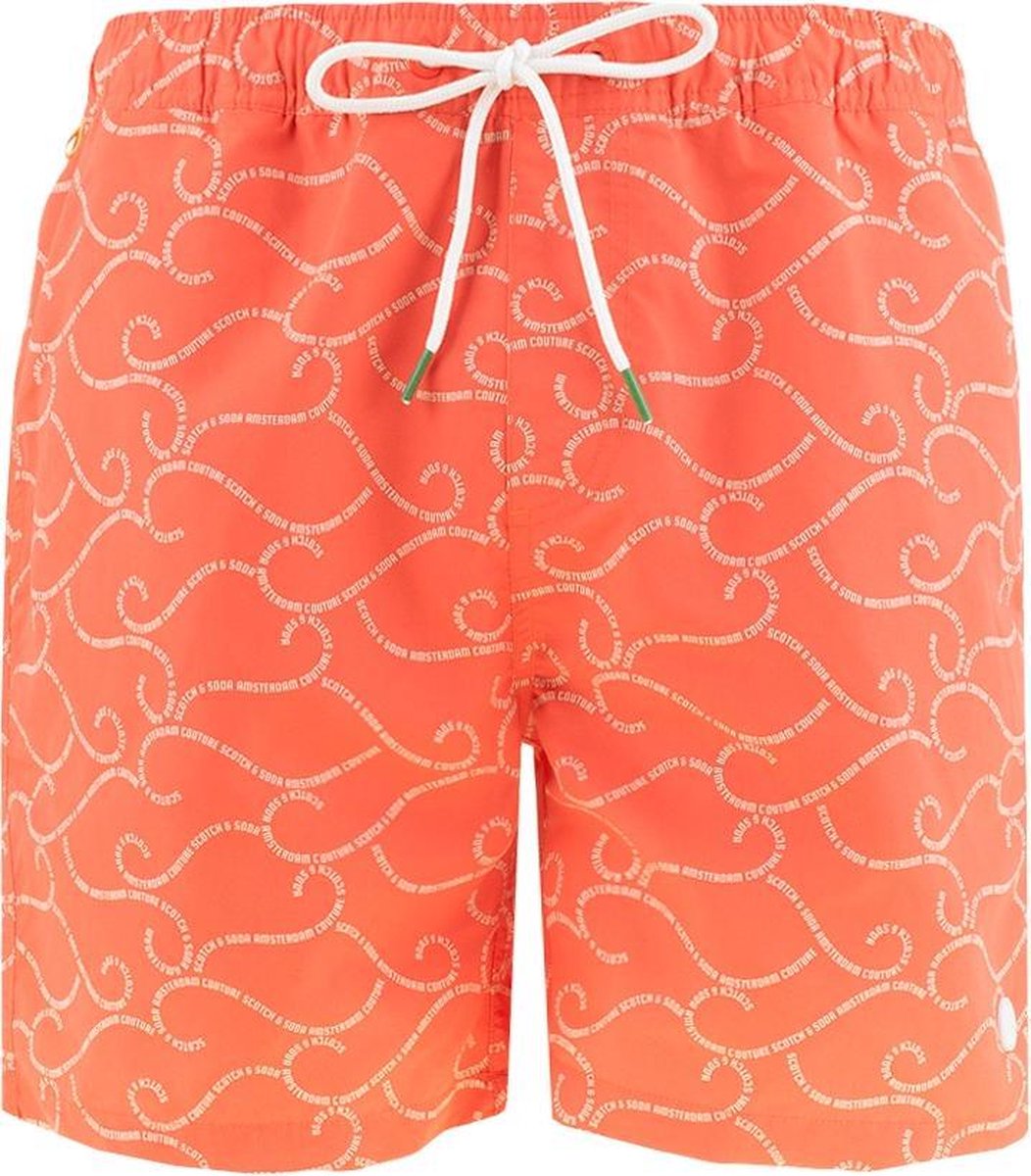 Scotch & Soda zwemshort words wave koraal - M