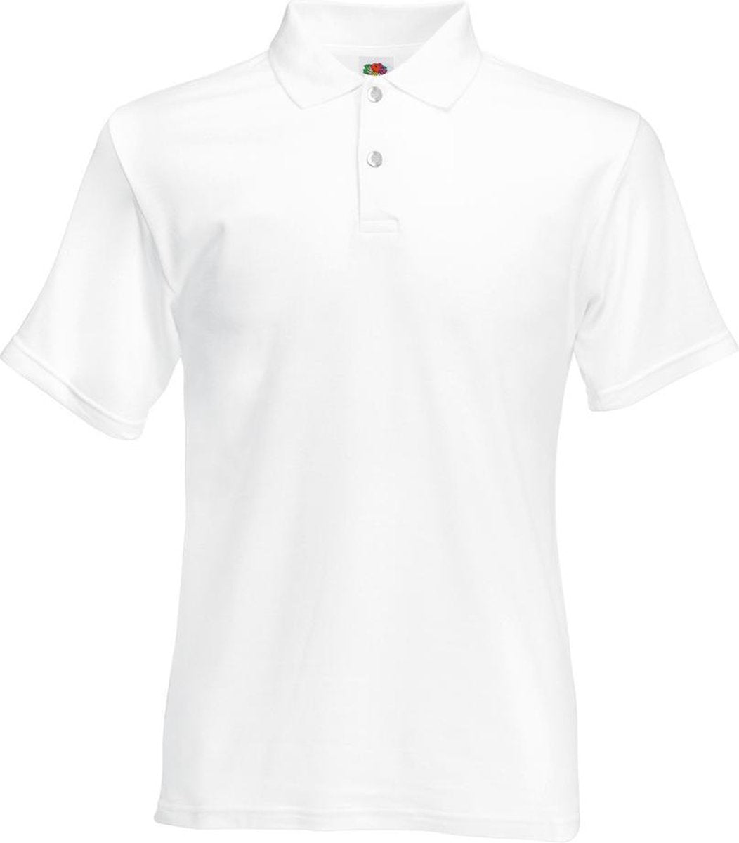 Fruit of the Loom poloshirt heren maat XXXL (wit)