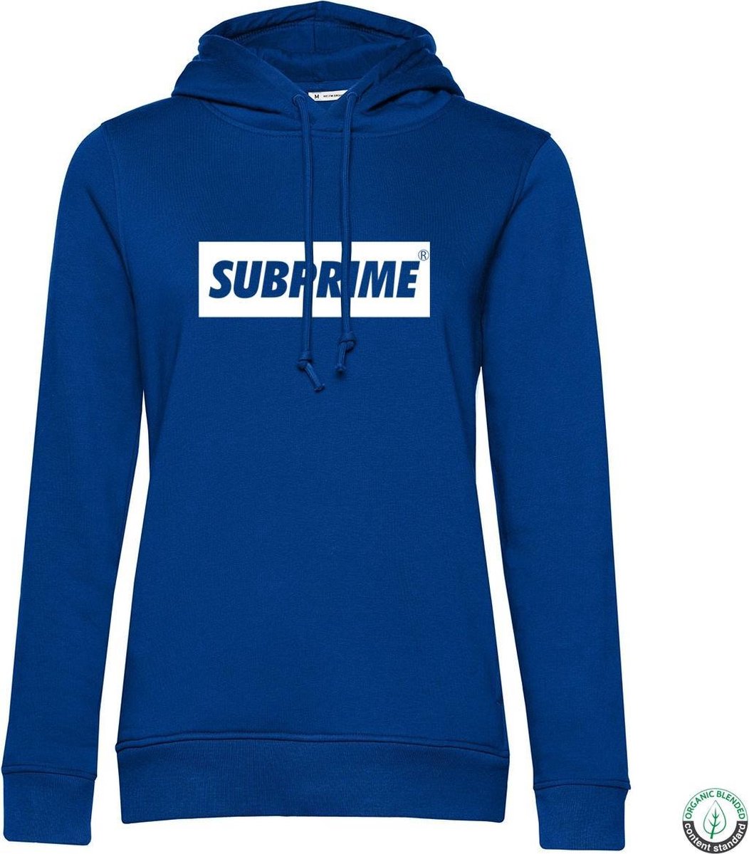 Subprime - Dames Hoodies Hoodie Block Royal - Blauw - Maat L