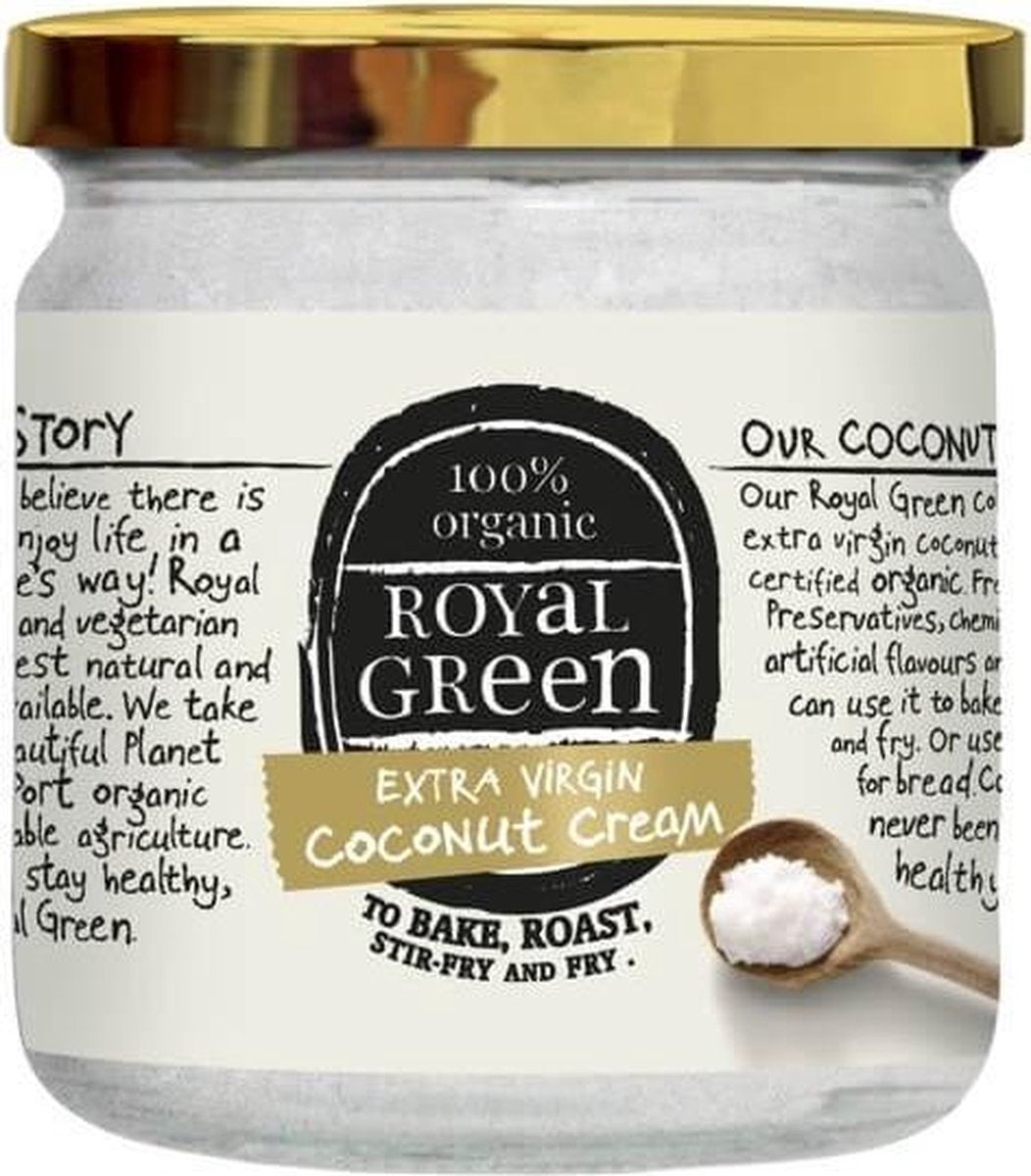 Kokosolie green extra virgin Royal Green - Pot 325 gram - Biologisch