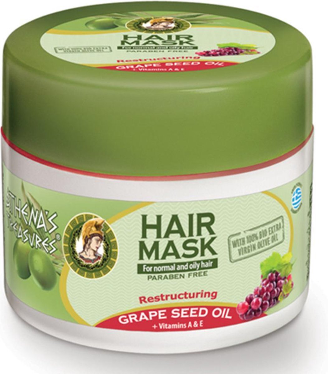 Pharmaid Athenas Treasures Hair Mask Grape Seed 200ml | Normaal en Vet haar.