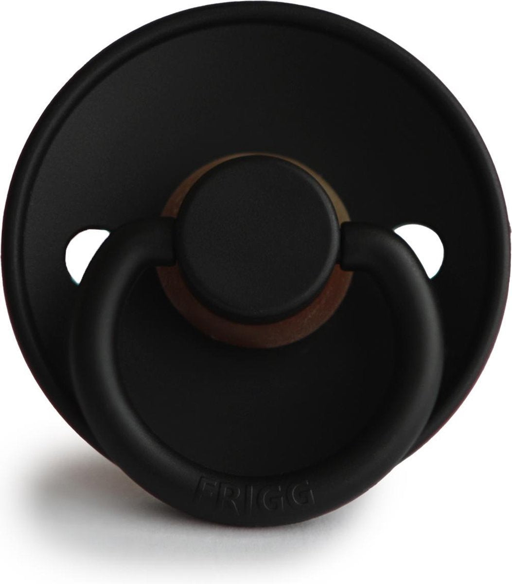 FRIGG Fopspeen maat 2 - 6-18 maanden - Jet Black - Natuurrubber