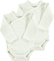 Zeeman new born overslag romper - biologisch katoen - wit - maat 62 - 2 stuks