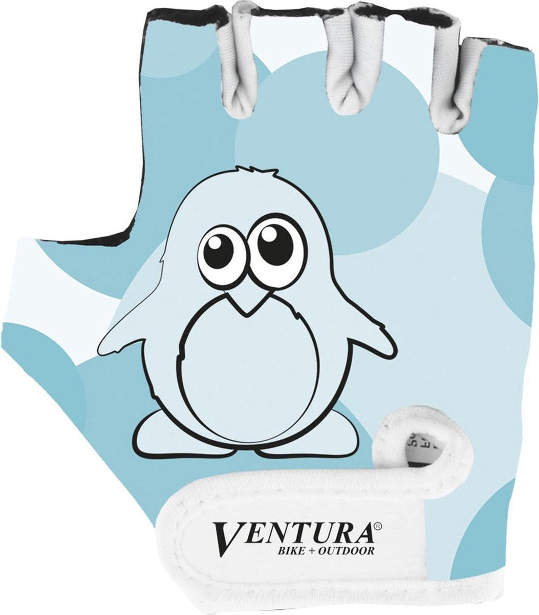 Ventura Fietshandschoenen Pinguïn Polyester Blauw/wit Maat Xs